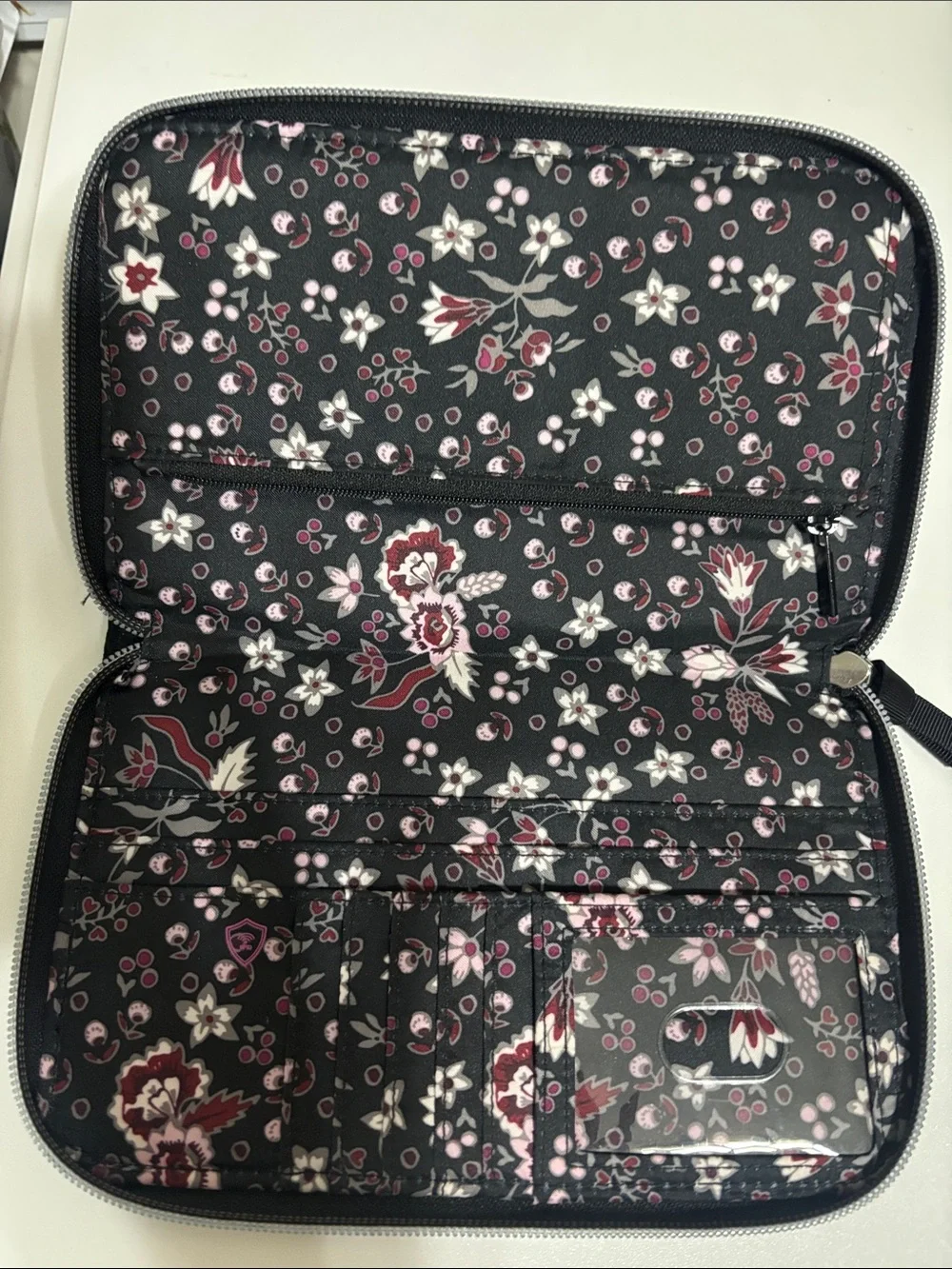 Vera Bradley black Quilted travel wallet